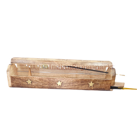 Wooden Incense Sticks Holder with Storage 2 in 1