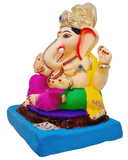 Eco Friendly Ganesha Rajmudra Ganesha or Shadu Mitti Ganesh 10"