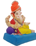 Eco Friendly Ganesha Phetawala Ganpati or Shadu Mitti Ganesha 9"