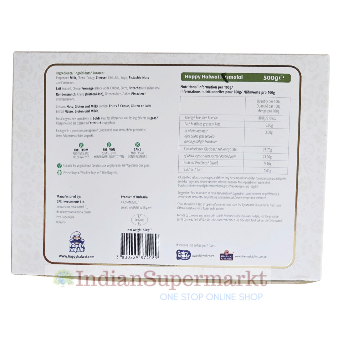 Happy halwai / Dairy Valley frozen RasMalai 500gm - IndianSupermarkt