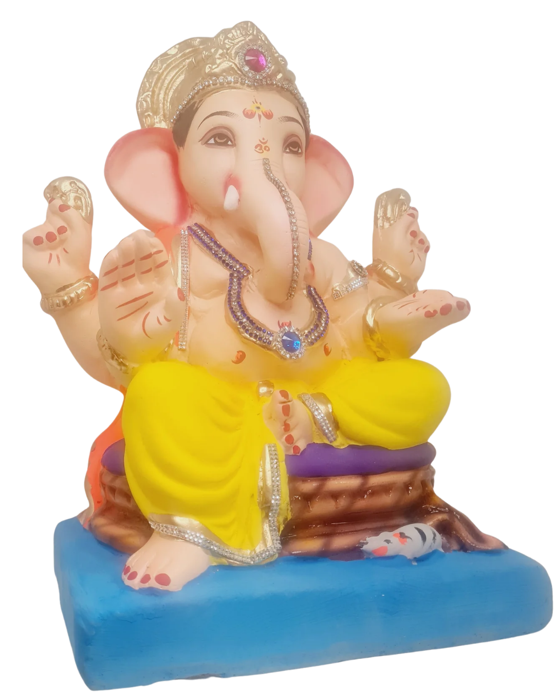 Eco Friendly Ganesha Choranga Double Load  or Shadu Mati Ganesha 13"