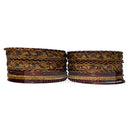 Metal Bangles Maroon Set of 24 - Size 2.8inc