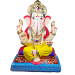 Eco Friendly Ganesha Choranga Double Load  or Shadu Mati Ganesha 13"