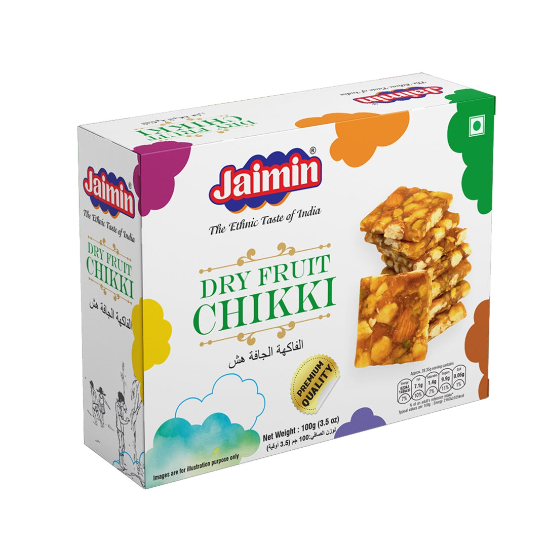Jaimin Dry Fruit Chikki  -  Dry Fruit Gajjak - 100gm