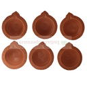 Plain Clay Mitti Diya - Pack of 6