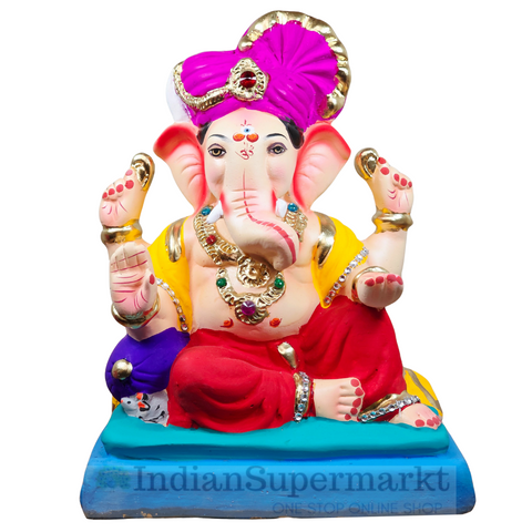 Eco Friendly Ganesha Mahisuri Pheta Double Load  or Shadu Mati Ganesha 11