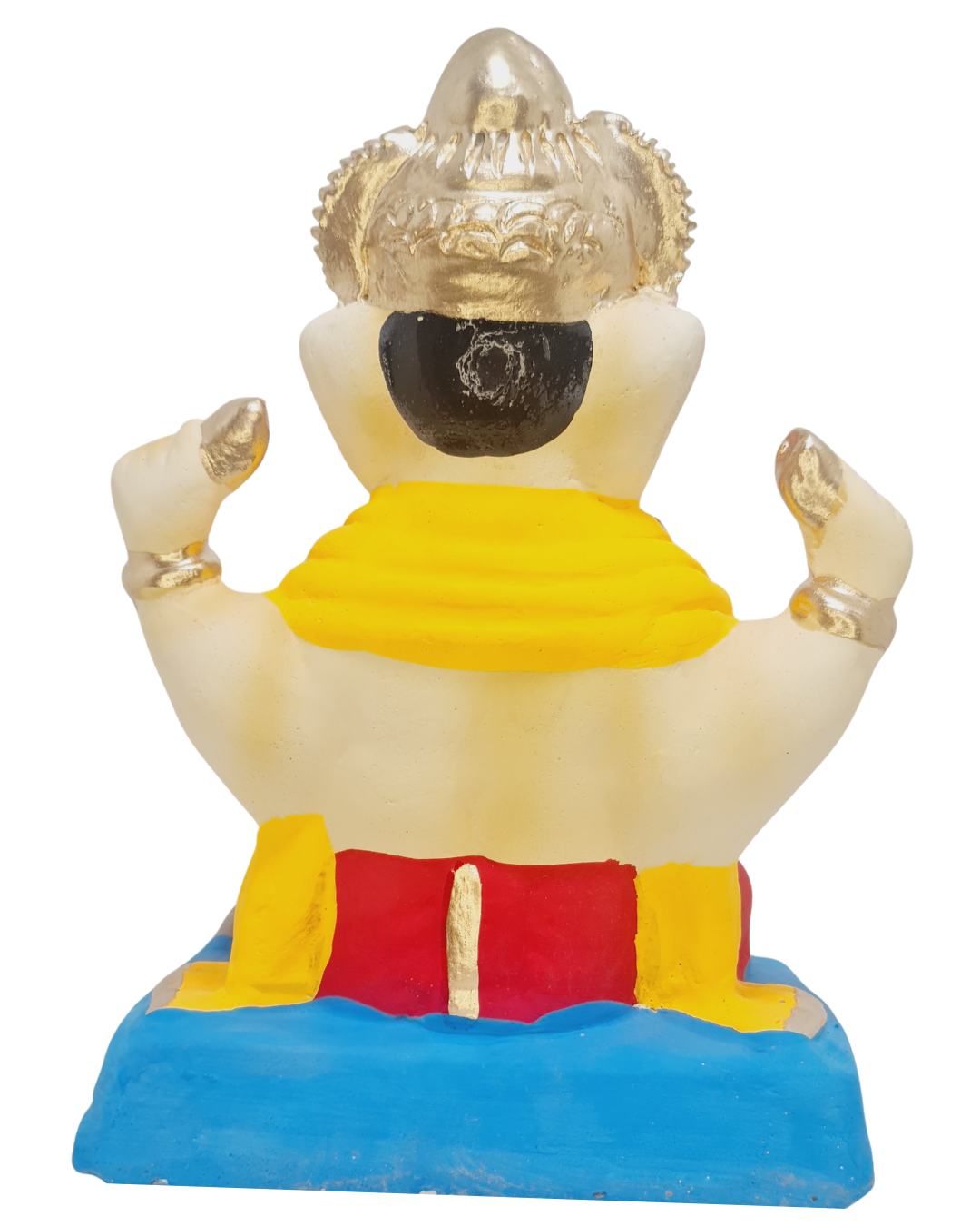 Eco Friendly Padmasana Ganpati Bappa Murti or Shadu Mati Ganesha 9"