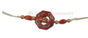 Kundan Gem stone Red Rakhi