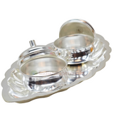 Silver Glow Haldi Kumkum Set