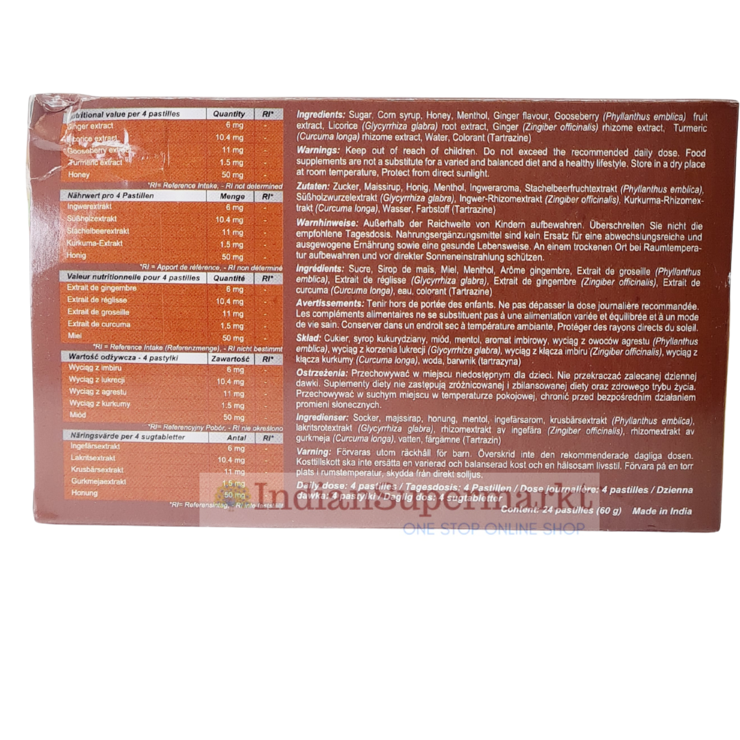 Dabur Herbal Honitus Lozenges - Ginger - 24Lozenges