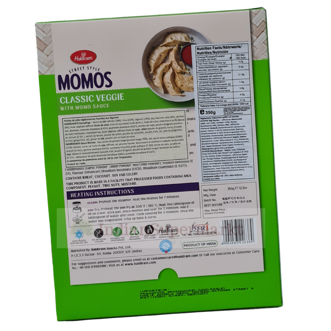 Haldiram Frozen Veggie MOMOS With Sauce - 14pcs (Delivery in Berlin) - IndianSupermarkt