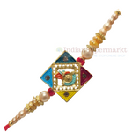 Multi colour Designer rakhi with Pearl