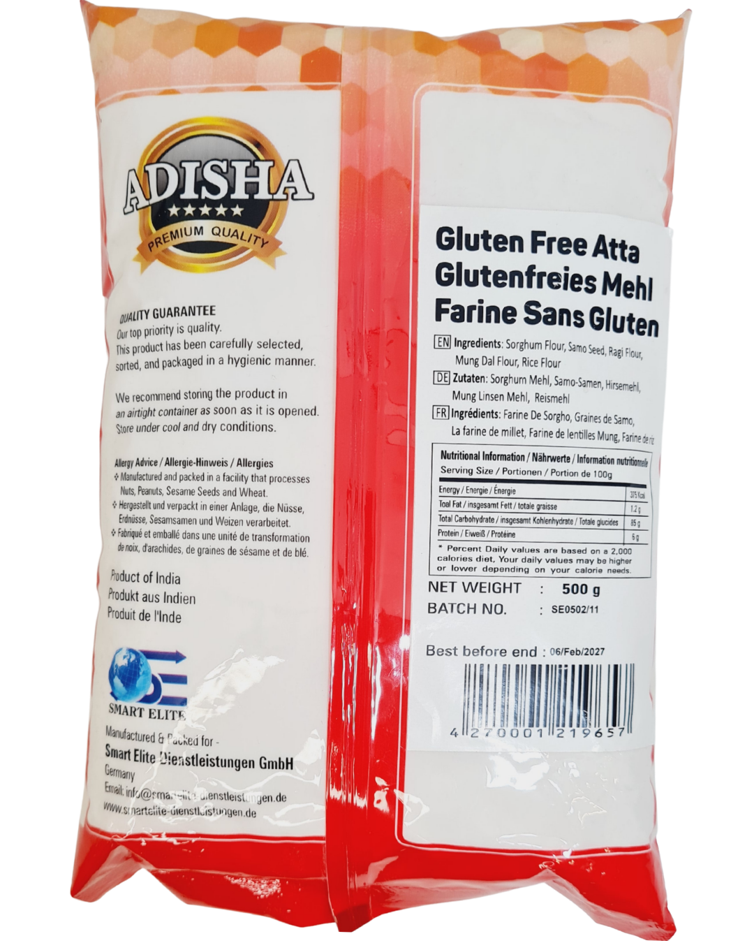 Adisha Gluten Free Atta 500gm