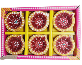 Clay Diya or  Mitti Diya  - Set of 6