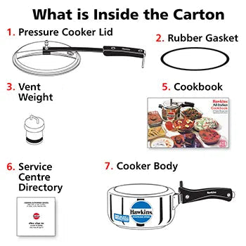 Hawkins StainlessSteel Pressure Cooker 2Litre  (Gas & Induction Compatible)(NO Refund ,Return or replacement)