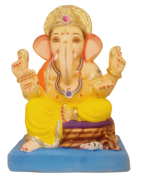 Eco Friendly Ganesha Choranga Double Load  or Shadu Mati Ganesha 13"