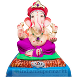 Eco Friendly Ganesha Tilak Pheta Red Double Load  or Shadu Mati Ganesha 11