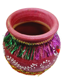 Clay or Mitti Kalash Karwa with Lid Medium