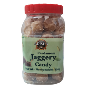 Adisha Cardamom Jaggery Cubes or Gur 500gm - IndianSupermarkt