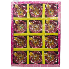 Random Design  Clay Diya or Mitti Diya - Pack of 12