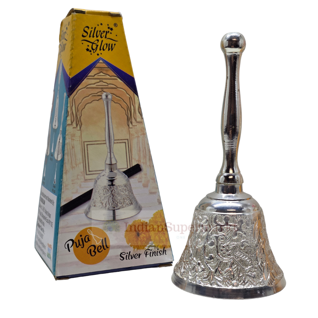 Silver pooja bell - indiansupermarkt