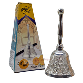 Silver pooja bell - indiansupermarkt
