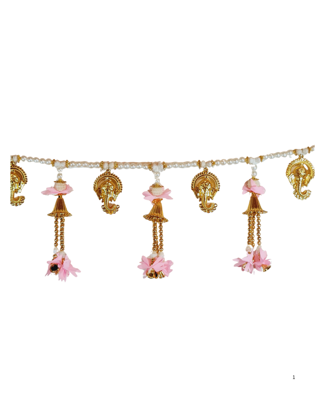 Royal Pink & Gold Pearl Toran