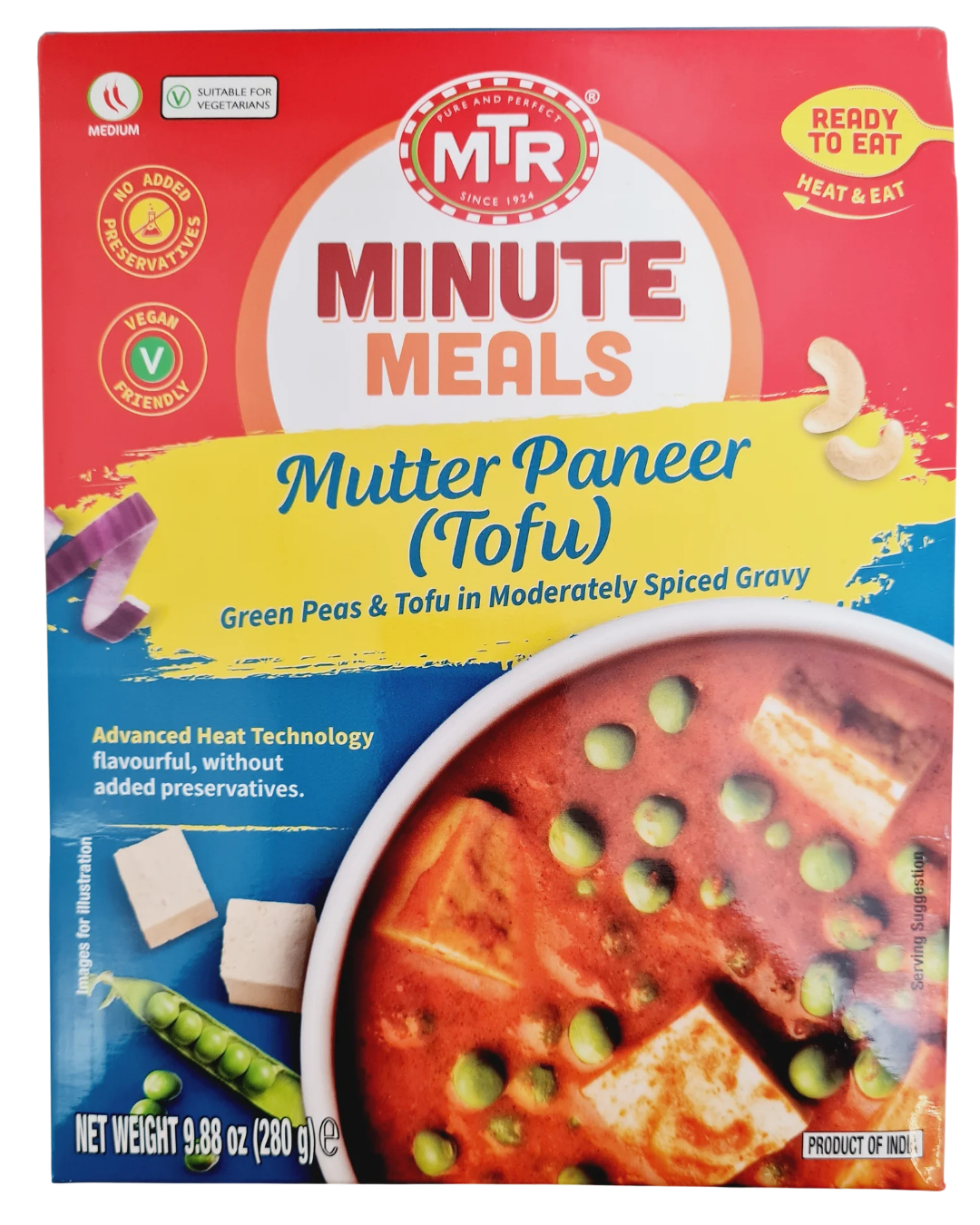 MTR Matar Paneer (Tofu) Ready to Eat 300gm