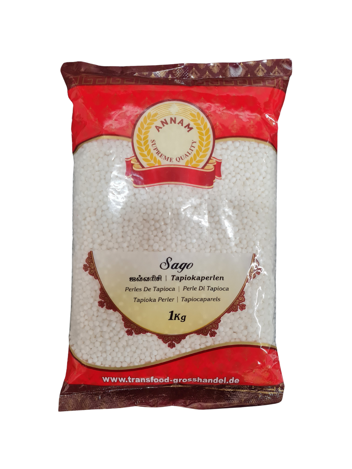 Annam Sabudana Tapioca Medium 1kg - IndianSupermarkt