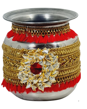 Karwachauth Thali Set Flowers on Thali