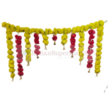 Artificial  Marigold Toran With Bell