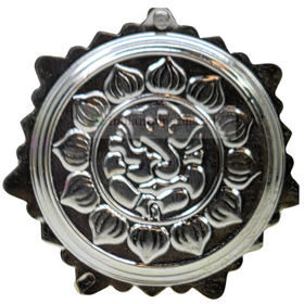 Silver Glow Haldi Kumkum Chawal Chandan Storage Set