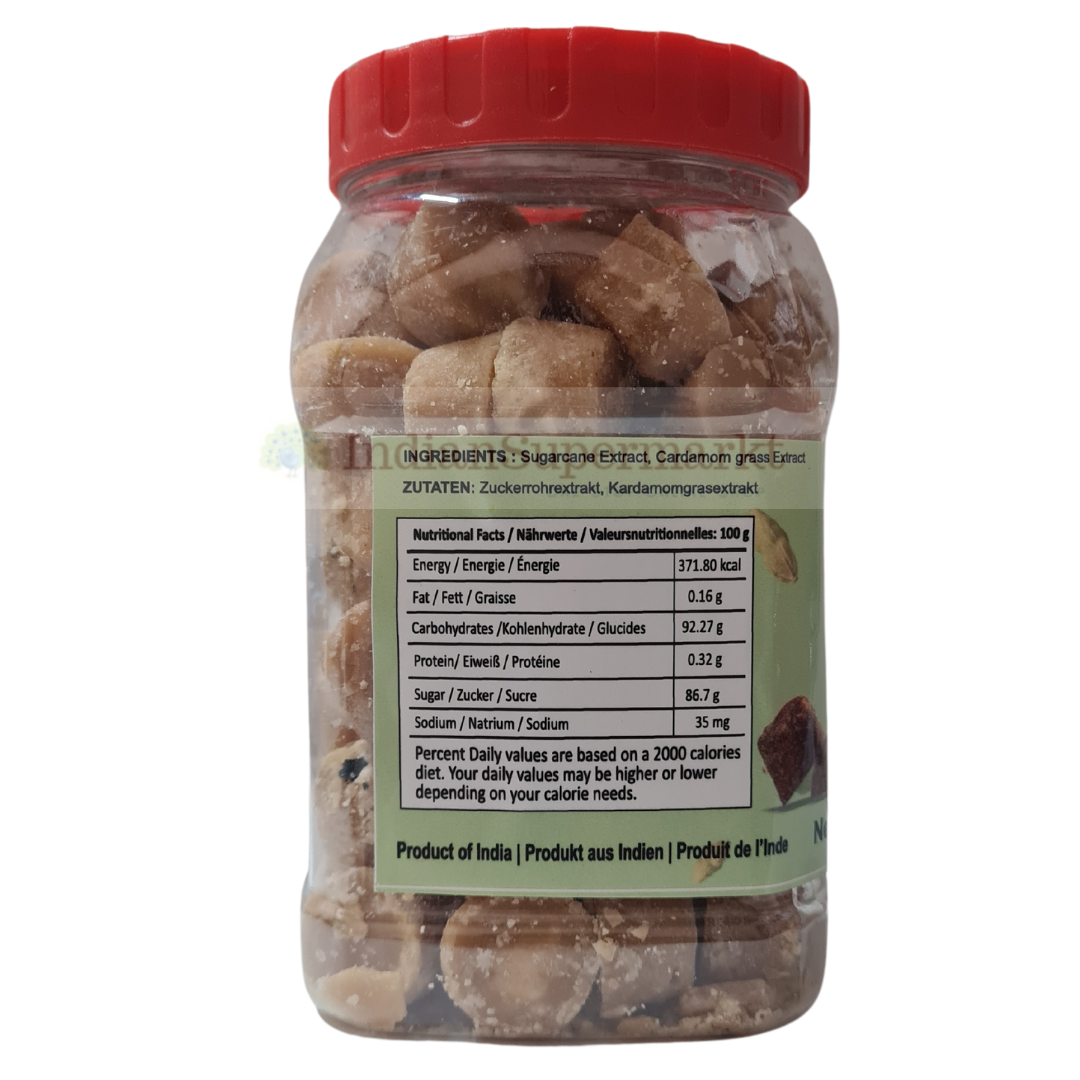Adisha Cardamom Jaggery Cubes or Gur 500gm - IndianSupermarkt