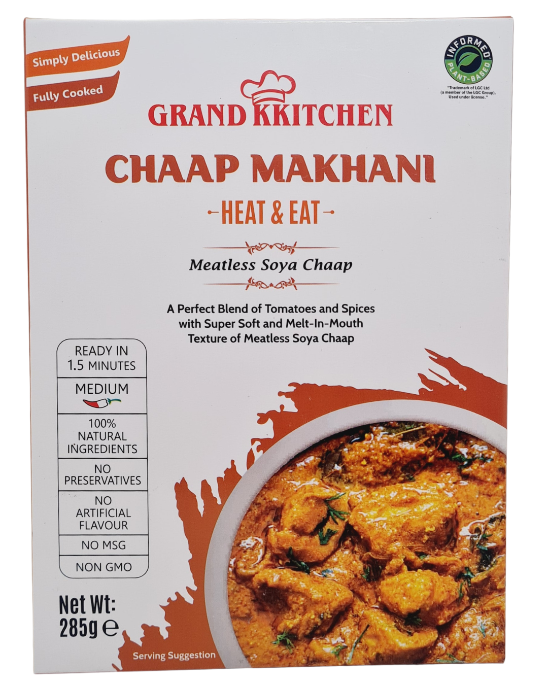 Grand Kitchen Soya Chaap Makhani - Heat & Eat - 285gm