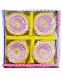 Random Design Clay Mitti Diya - Set of 4