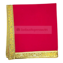 Velvete Aasan for God idols Red Colour - 32cm X 32cm