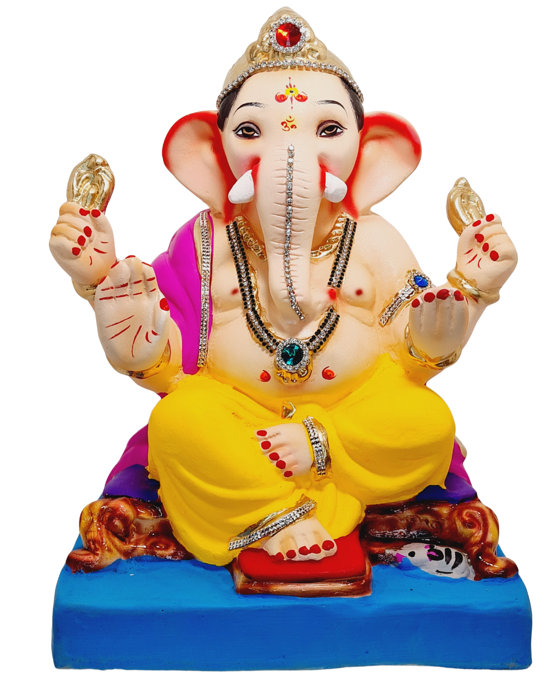 Natural Clay Friendly Ganesha Choranga Double Load Ganesha - indiansupermarkt