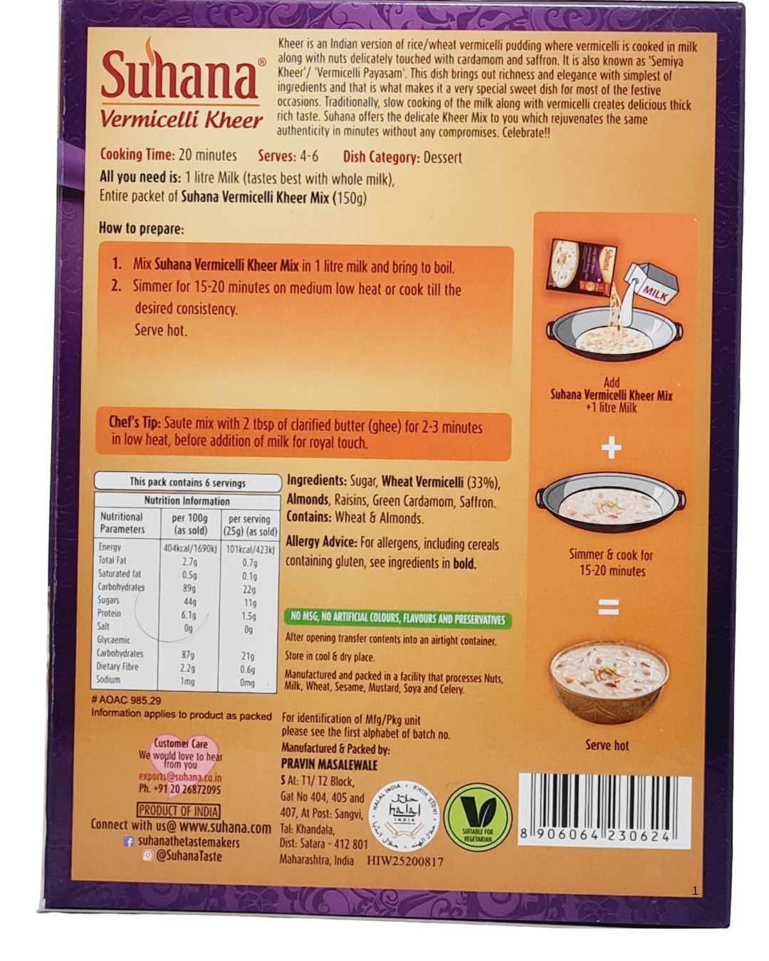 Suhana Vermicelli Kheer Mix 150gm