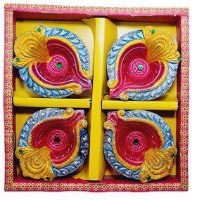 Clay Diya or Mitti Diya - Set of 4