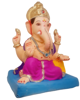 Eco Friendly Vamamukhi Ganesh Murti or Shadu Mati Ganesha - indiansupermarkt