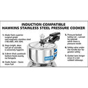 Hawkins StainlessSteel Pressure Cooker 2Litre  (Gas & Induction Compatible)(NO Refund ,Return or replacement)