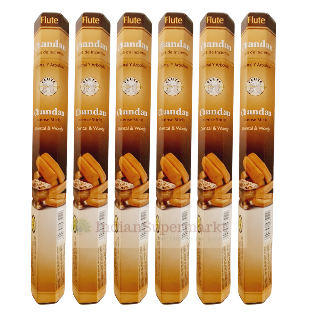 Flute/Hem Chandan Agarbati  - Pack of 6 X 15gm