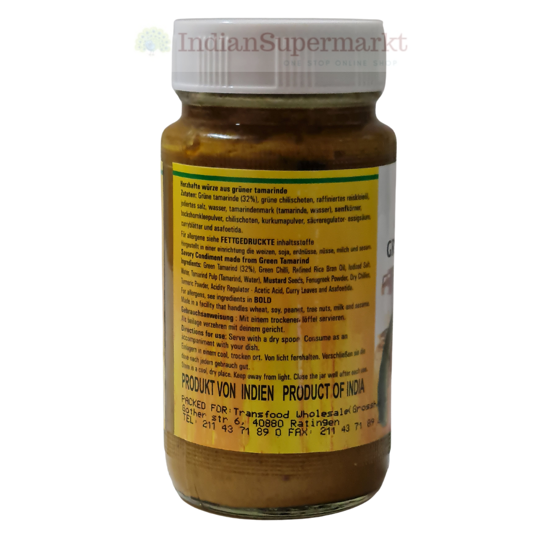Priya Green Tamarind  Pickle (without garlic) 300gm (BBD: 05.2026)