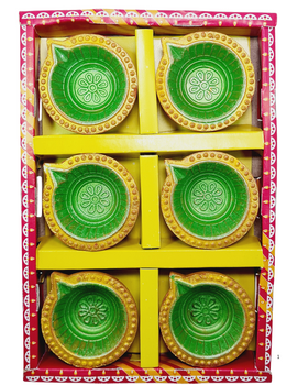Clay Diya or  Mitti Diya  - Set of 6