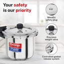 Prestige StainlessSteel Pressure Cooker 3Litre  (Gas & Induction Compatible)(NO Refund ,Return or replacement)