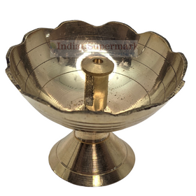 Brass Akhand Lotus Diya Jyot