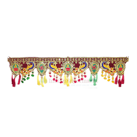 Traditional Craft Multicolour Peacock Toran or Bandharwar