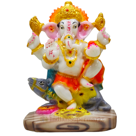 God Statue Poly Marble Lord Ganesha 5,5inc