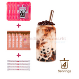 Instant Bubble Tea  Kit - Black Tea - 4 Servings