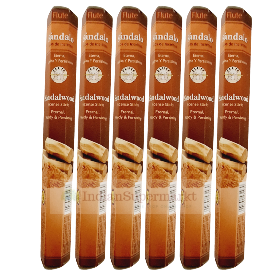 Flute/Hem Sandalwood Agarbati  - Pack of 6 X 15gm